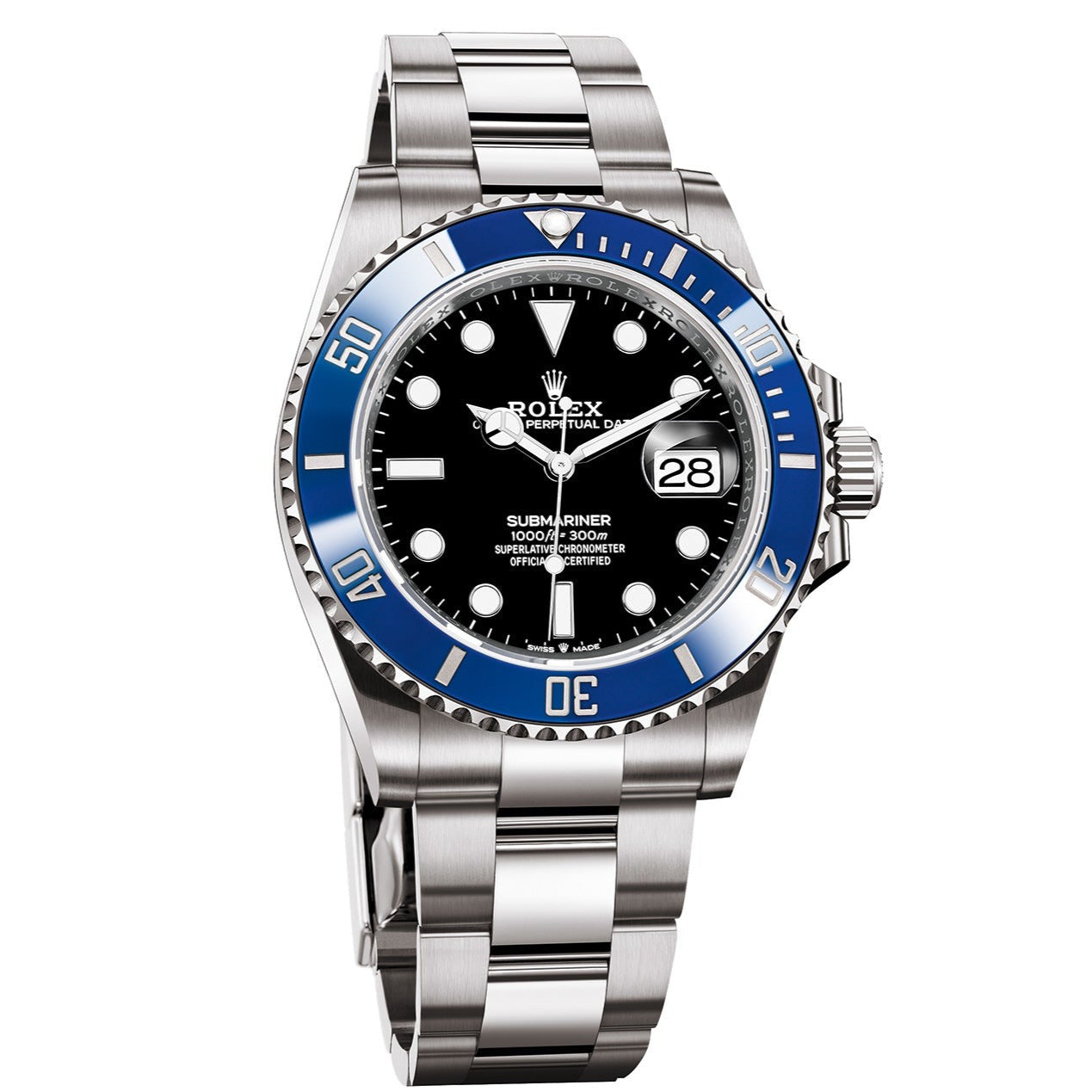 Submariner Lunette Bleue Fond Noir Pour Homme
