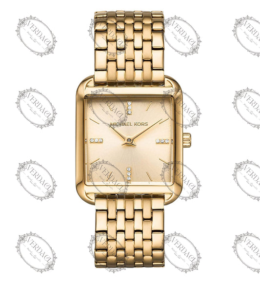 Michael Kors Women’s Quartz Stainless Steel Gold Dial 30mm Watch MK4377