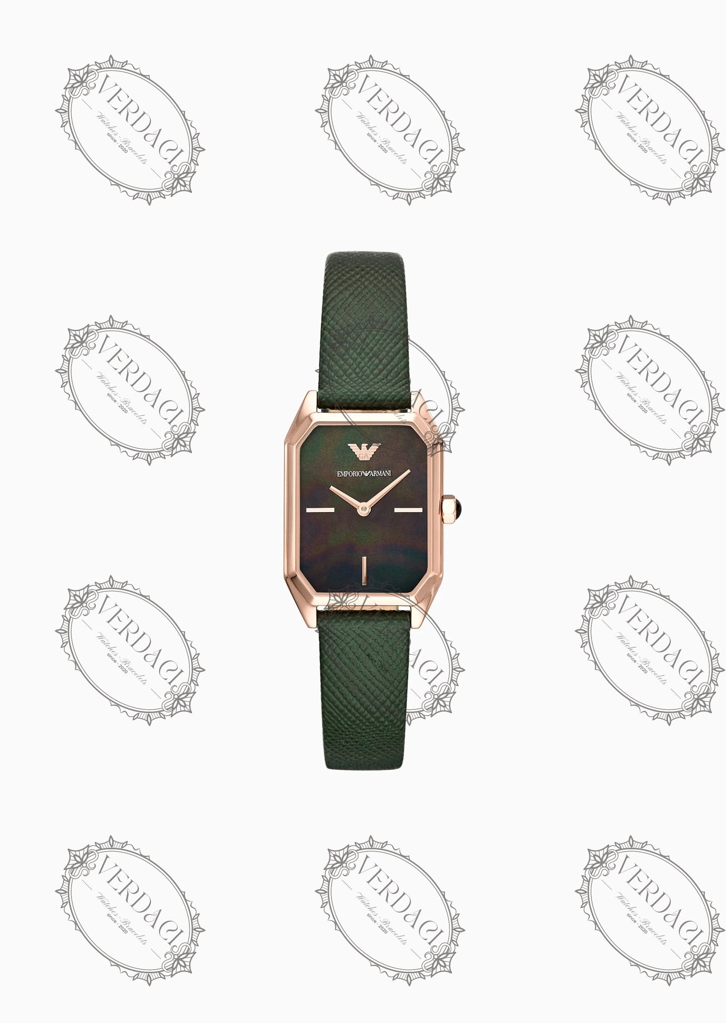 MONTRE FEMME EMPORIO ARMANI À DEUX AIGUILLES EN CUIR VERT - AR11149