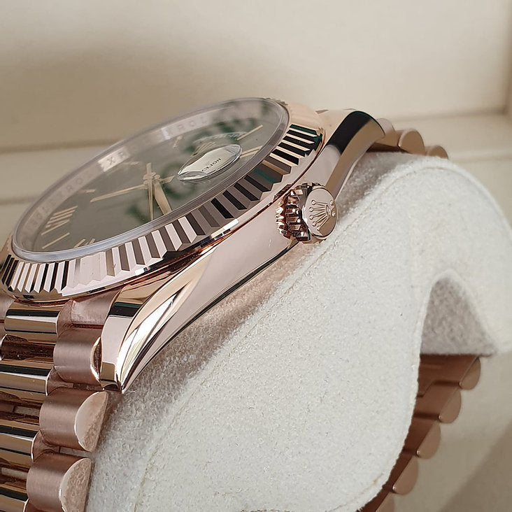 Montre Rolex DayDate 40 Olive Rose Gold  Pour Homme