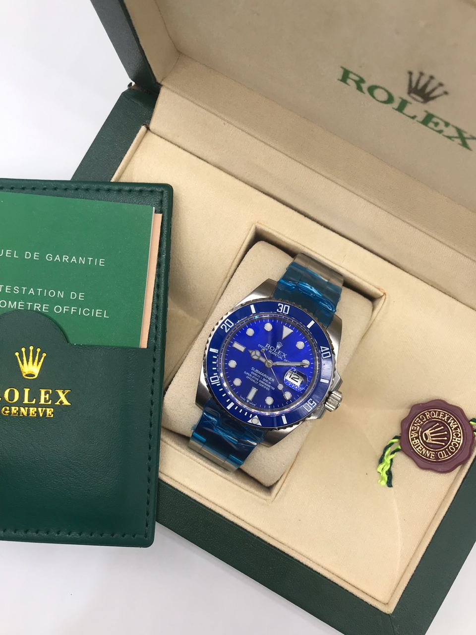 Montre Rolex Submariner Date "SMURF" 116619LB Pour Homme