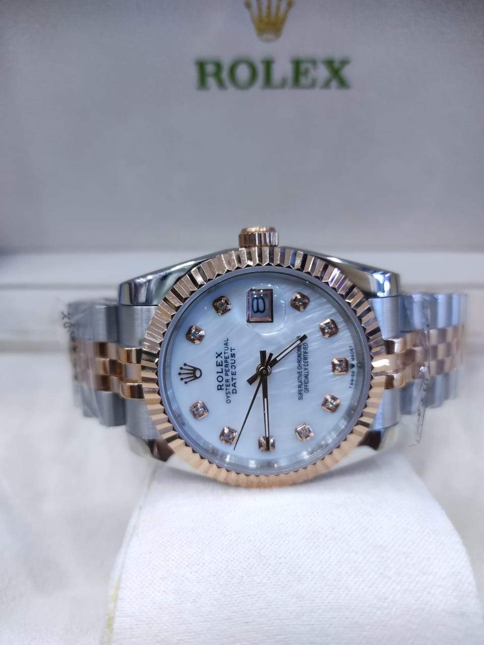 Datejust 36mm 2 Tones Fond Blanc Pour Femme