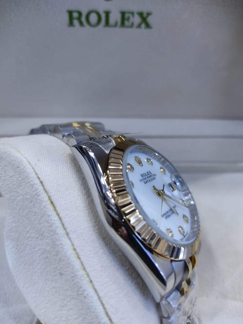 Datejust 36mm 2 Tones Fond Blanc Pour Femme