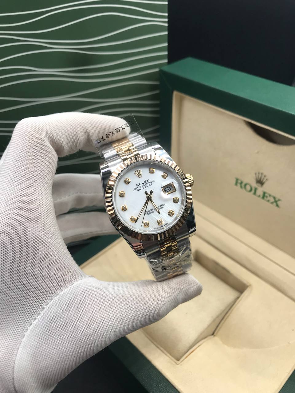 Datejust 36mm 2 Tones Fond Blanc Pour Femme